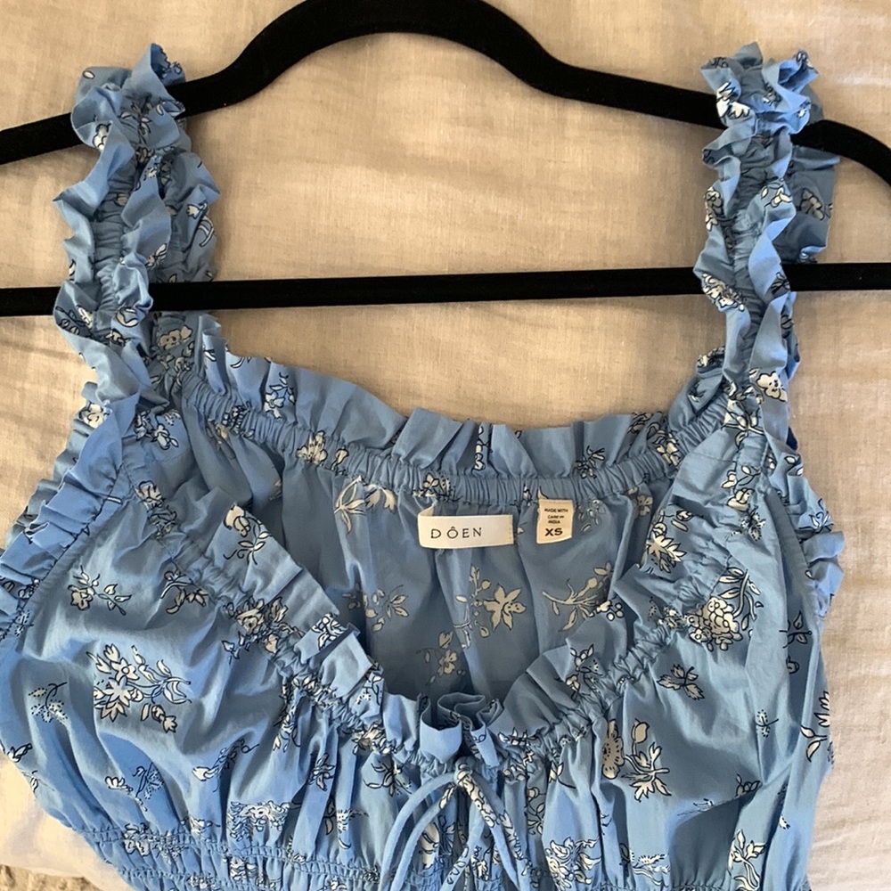 Doen Emmaretta Dress in Sky Bouton de Rose, XS
